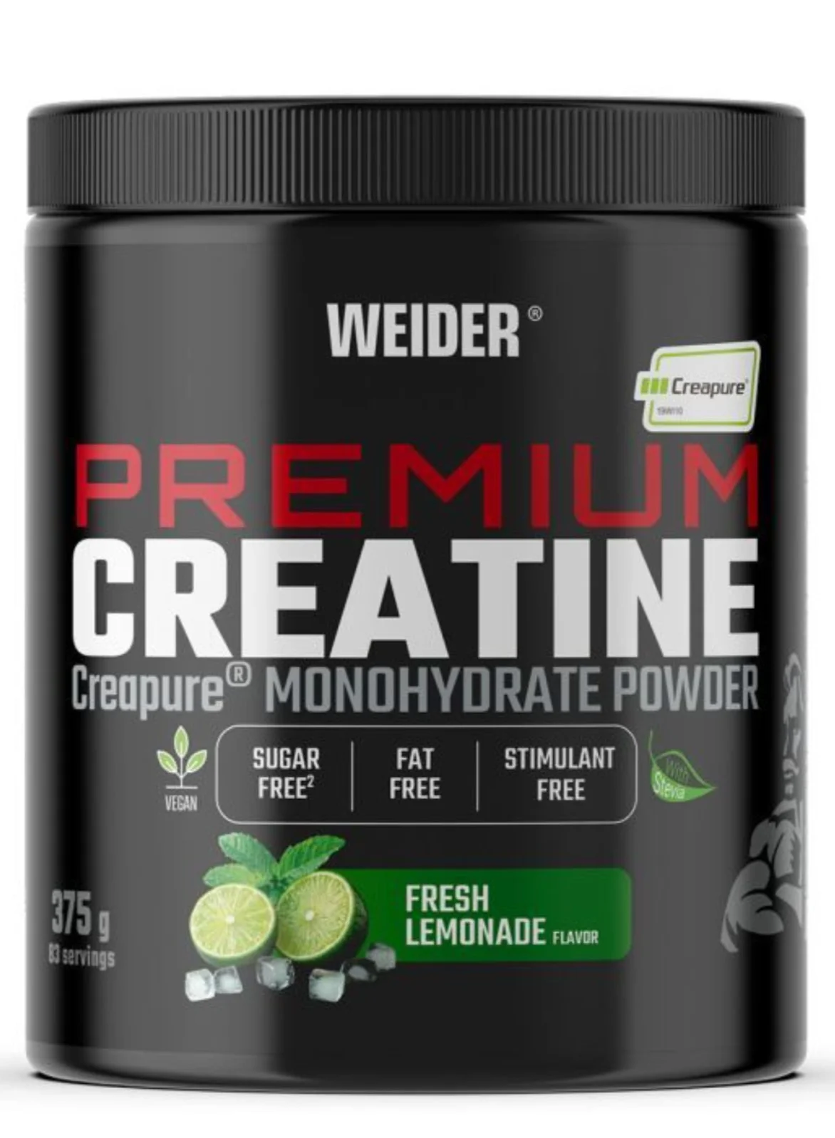 Weider Creatine Monohydrate Powder Premium Performance Formula (Fresh Lemonade, 375 g) ryw07