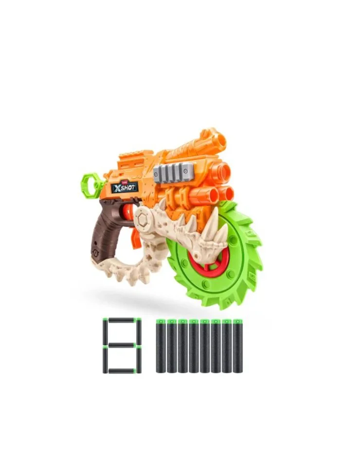 Premium Foam Dart Blaster Reaper-X Rapid Fire Toy for Kids (Blue and Orange, 1 Piece) 4ohoc