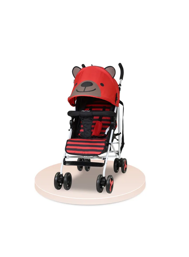 Nurtur Lightweight Stroller Compact Travel System with 5-Point Safety Harness and Storage Basket (Red, 0-36 Months) 0956j