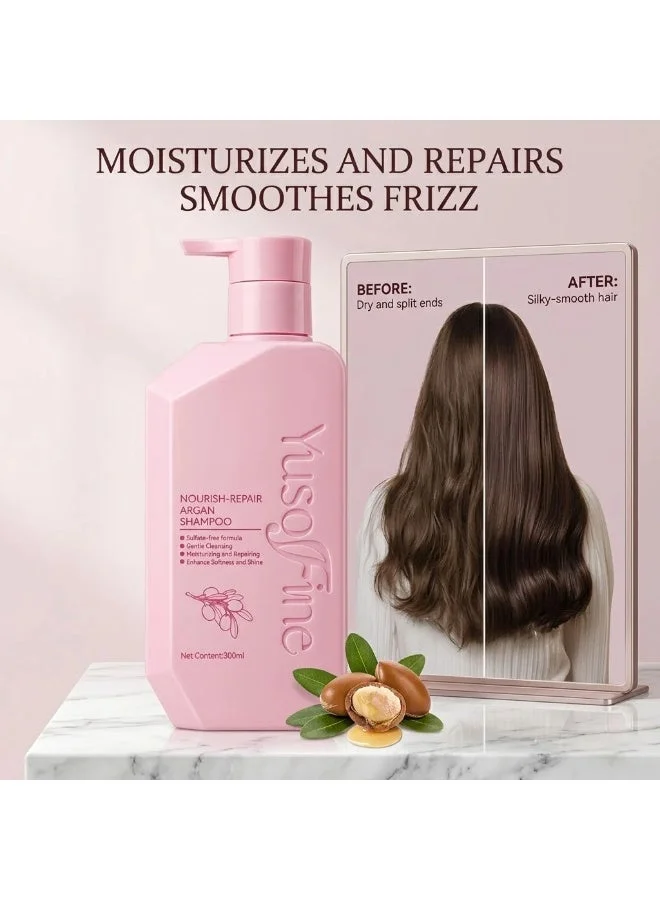 YusoFine Professional Hair Repair Shampoo with Botanical Oils and Protein for Stronger-Looking Hair (500 mL) 2umjl