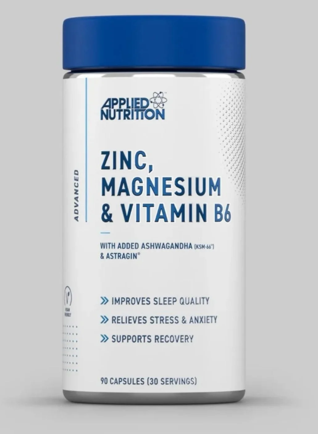 Applied Nutrition ZMA Zinc Magnesium & Vitamin B6 Supplement (90 Capsules) 518cc