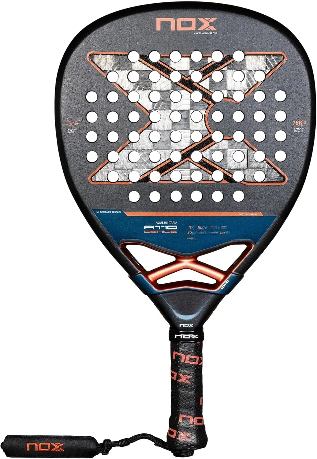 Professional Padel Racket 18K Carbon Fiber Performance Pack (Standard Size) izxao