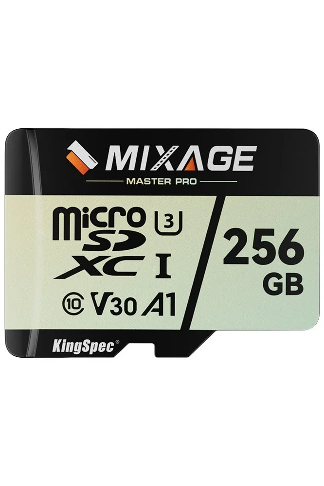 KingSpec Mixage Micro SD Memory Card (256GB, Class 10 UHS-I) High-Speed Storage for Smartphones, Cameras, and Drones oisb5