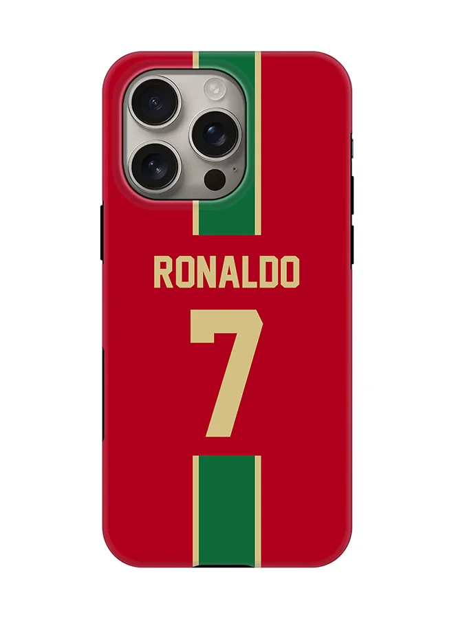 Stylizedd Magnetic Protective Case for 16 Pro Dual Layer Hybrid PC and TPU Matte Finish Football Portugal Design (16 Pro) wtwlk