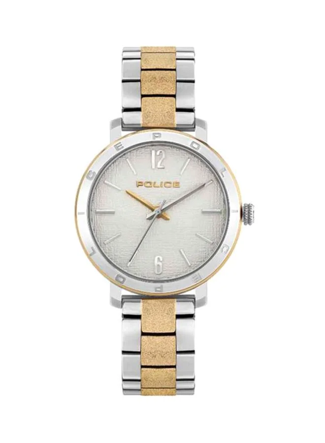 Sajama Women Analog Wrist Watch Stainless Steel Round Case (2-Tone, 36 mm) y8j9f