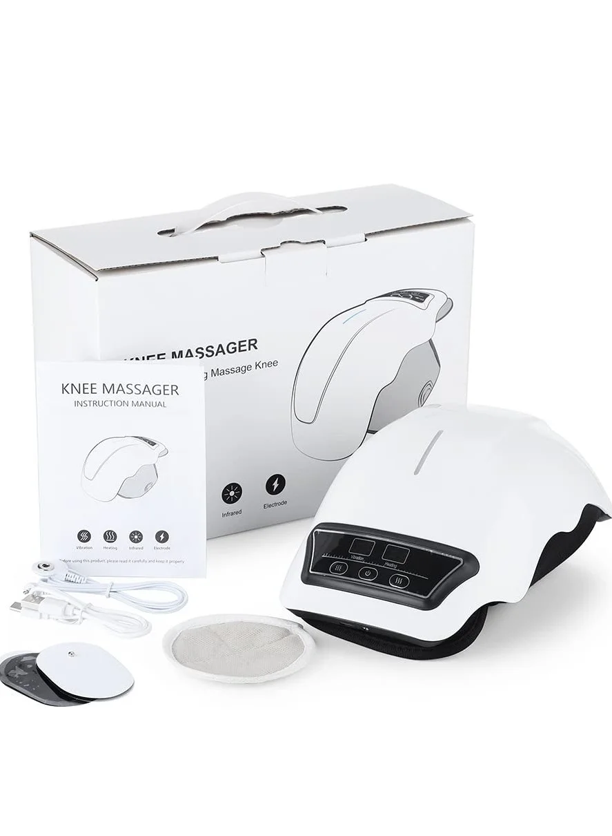 BORTONY Portable Knee Massager with Heat and Vibration Therapy (Premium Ergonomic Design, For Men and Women) mj2gw