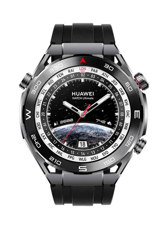 Smart Ultimate Smartwatch 1.5-inch AMOLED Display Zircon-based Liquid Metal Case Nano-tech Ceramic Bezel (Black, 3.8 cm) 3ivq2