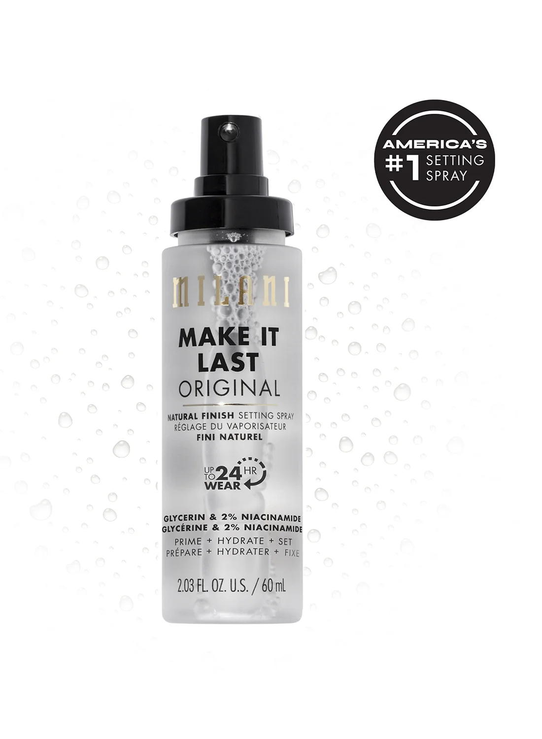 Milani Make It Last Setting Spray Natural Finish Long-Lasting Makeup Fixer (60 mL) 168xa
