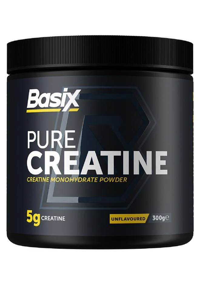 Basix Pure Creatine Monohydrate Powder Premium Micronized Supplement for Muscle Performance (Unflavored, 300g) 682h0