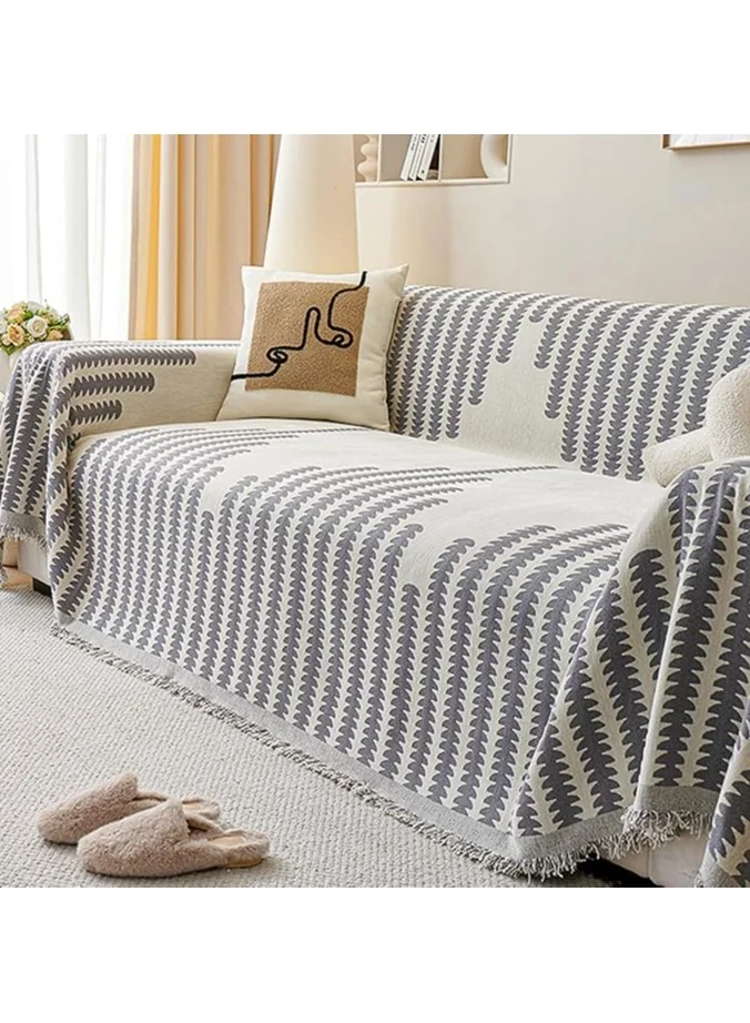 FASHION HOME Double Sided Chenille Sofa Cover Throw Blanket (Premium Soft Texture, 150 cm x 200 cm) stvrg