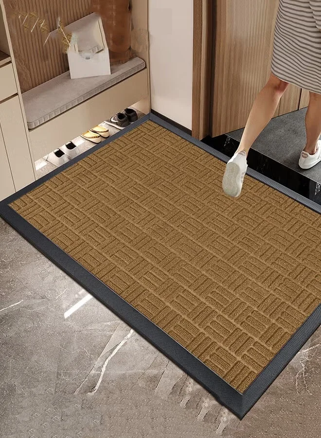 AGREON Front Door Mat Heavy Duty Waterproof Welcome Rug for Indoor Outdoor Entryway (Grey, 60cm x 90cm) jwq0i