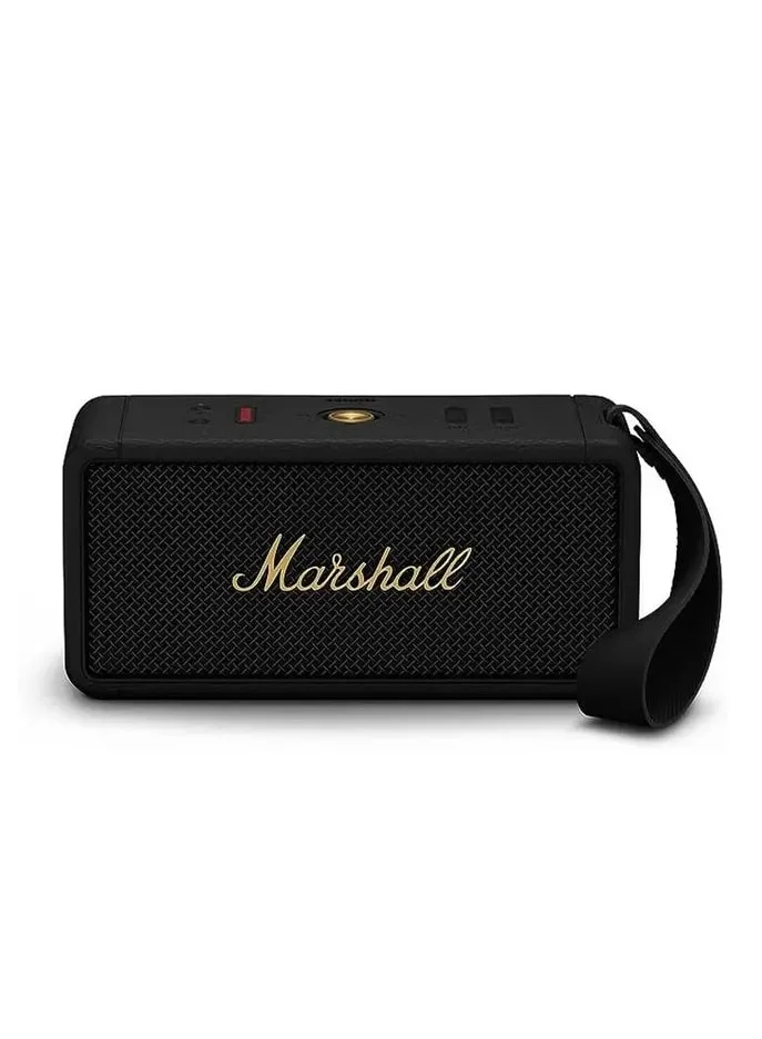 Premium Portable Wireless Bluetooth Speaker High-Fidelity Sound (Black/Brass) ulhwk