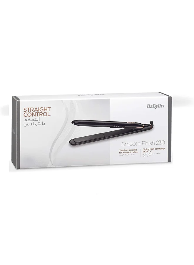 Premium Hair Straightener with Titanium Ceramic Plates and Adjustable Temperature Control (Black) woyx0