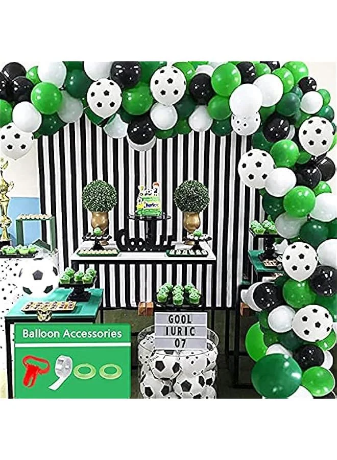 RYNX Soccer Birthday Party Decorations Kit (94 Pieces) Sports Theme Supplies Set with Banner and Cake Topper 01jv8