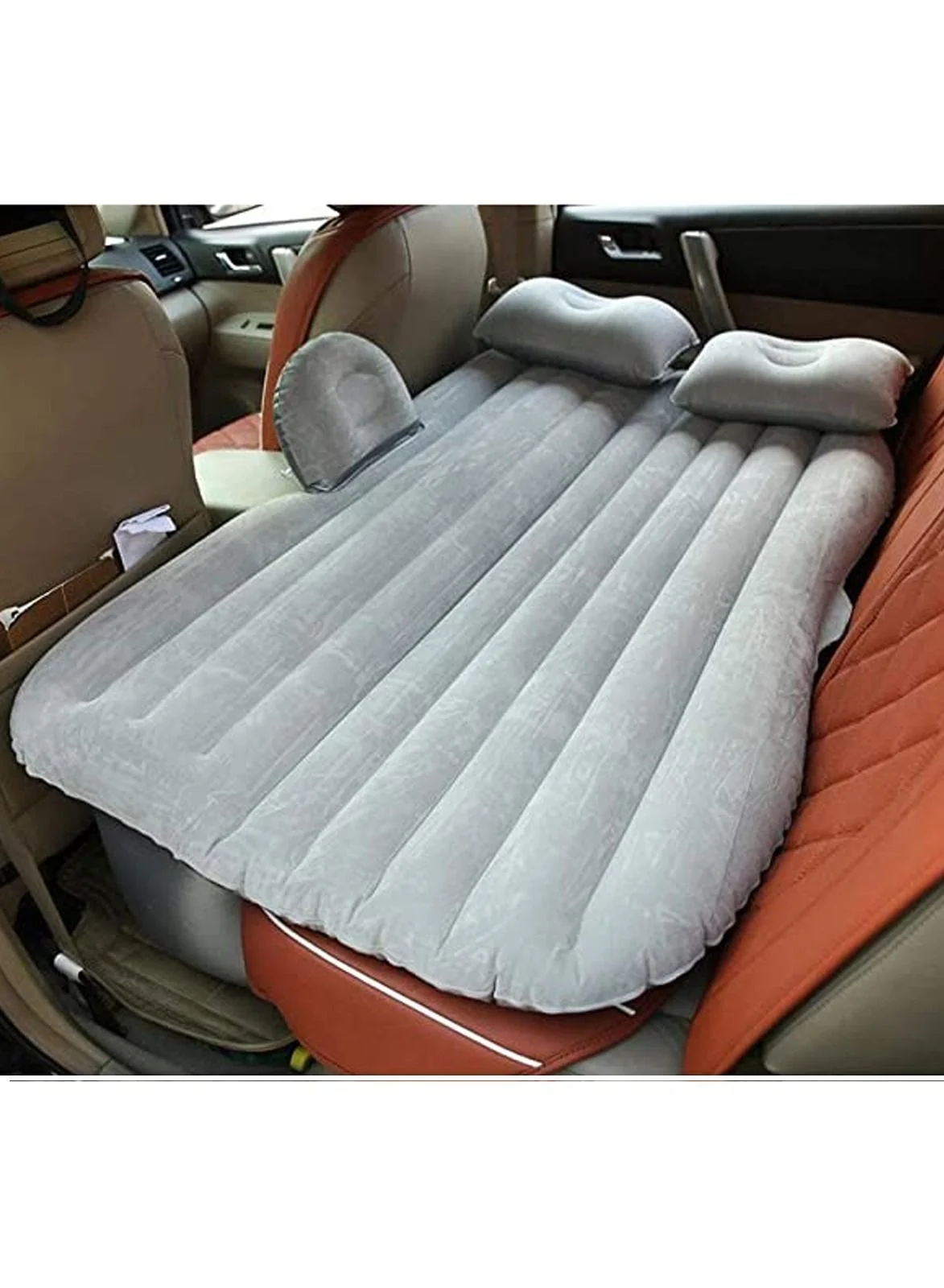 Premium Inflatable Car Air Mattress for SUV and MPV Portable Travel Sleeping Bed with Electric Pump (135 cm x 85 cm) 7gpx8