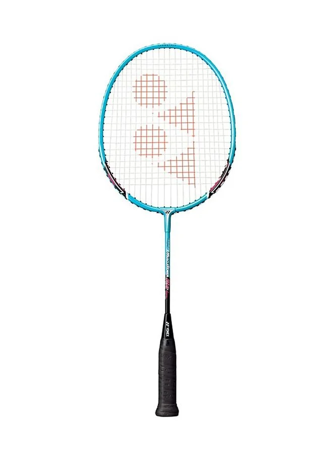 Premium Junior Badminton Racket Pre-Strung Lightweight Steel Frame (Light Blue, 80g) tl0f9
