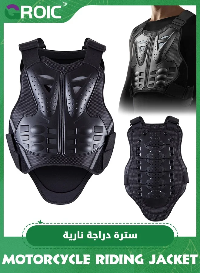 GROIC Motorcycle Armor Vest Protector (Premium EVA Protective Gear for Motocross, MTB, and Off-Road Racing) b9qbt