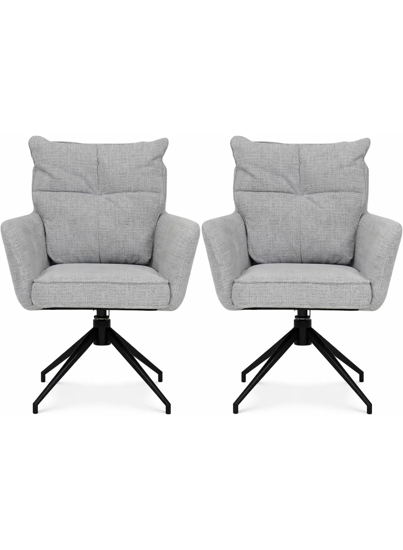 HOMEAARA Tesso Swivel Lounge Chair Set (2-Piece) Contemporary Modern Accent Chairs for Living Room and Lounge Area kpcfh