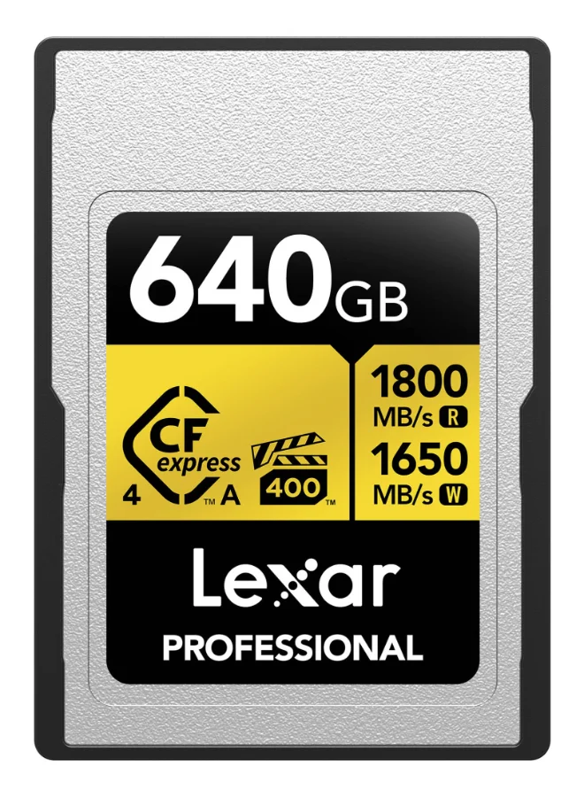 Professional CFexpress 4.0 Type A Memory Card High-Speed Data Storage (Gold, 640 GB) hwyny