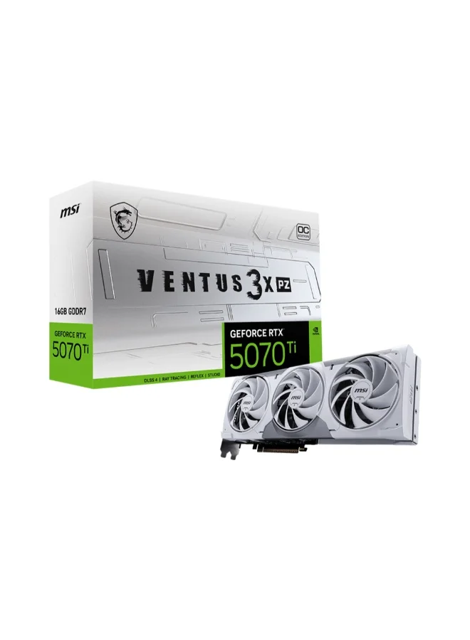 Premium Triple Fan Graphics Card 16GB GDDR7 PCIe Gen5 High-Performance GPU for Gaming and Content Creation (White) l3pvj
