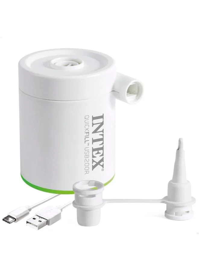Portable USB Electric Air Pump for Inflatables High-Speed Rechargeable Inflator (Compact Size) 34l64