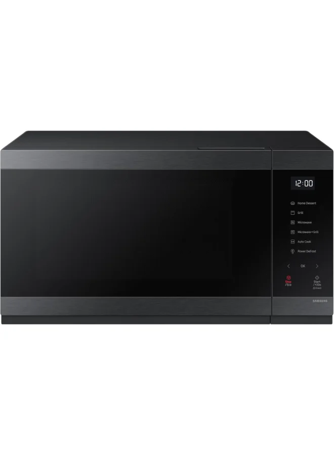 Premium Microwave Oven with Grill Function, 1500W Power, Seamless Recessed Handle Design, Black (40 L) aatzz