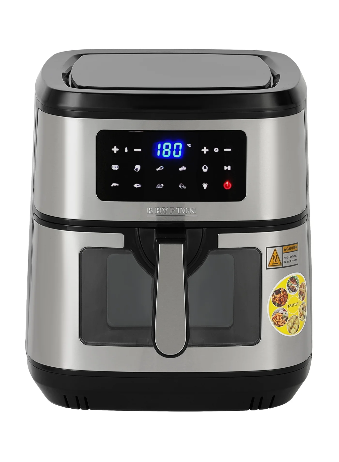 Krypton Digital Air Fryer with Vortex Frying Technology, 1800W High-Power Cooking Appliance (Silver, 9.5 L) khx6e