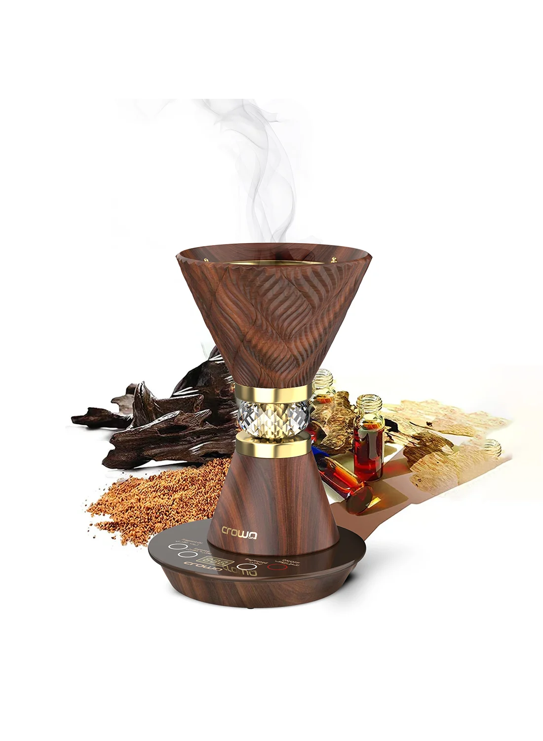 Electric Incense Burner for Home Fragrance and Oud, Premium Desktop Aroma Diffuser (220-240V, 360W) 7dmms