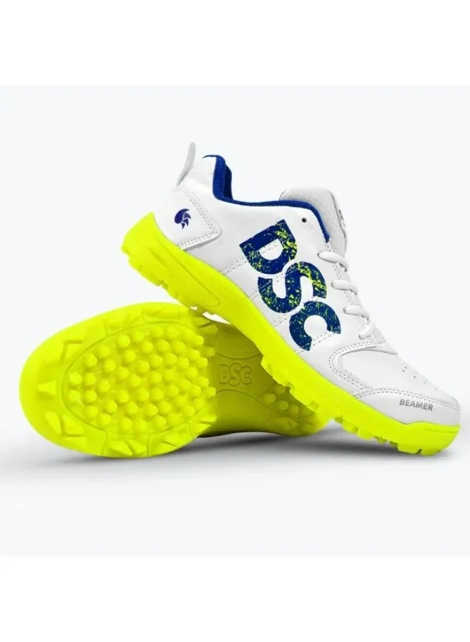 DSC Beamer Cricket Shoes Premium Breathable Mesh Athletic Footwear for Men and Boys (White, 42 EU) ytbw1