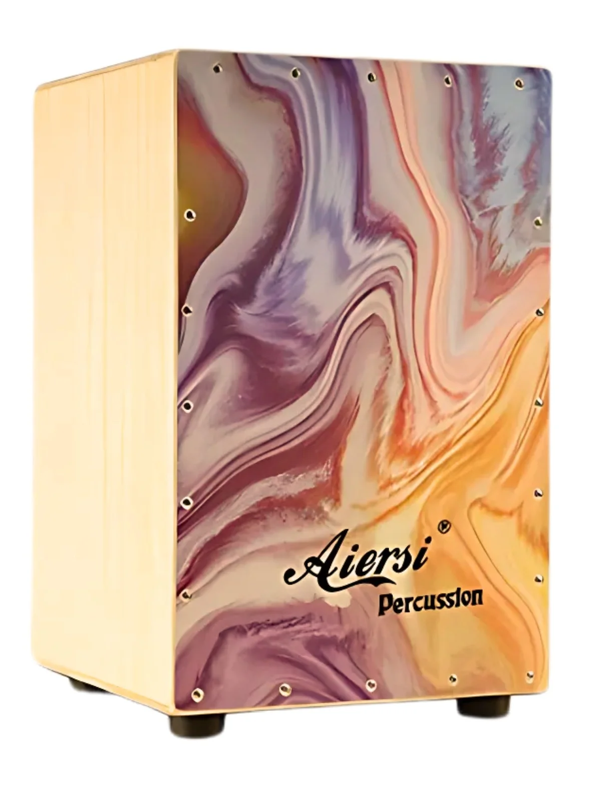 AIERSI Professional Percussion Cajon Box Drum (Russian Birch Wood, Includes Carry Bag) 3b923
