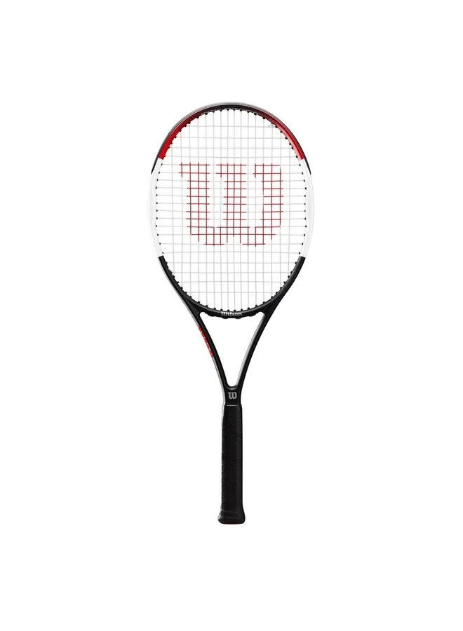 Premium Precision Tennis Racket 100 Head Size 16x19 String Pattern (Black, 320g) zrncj