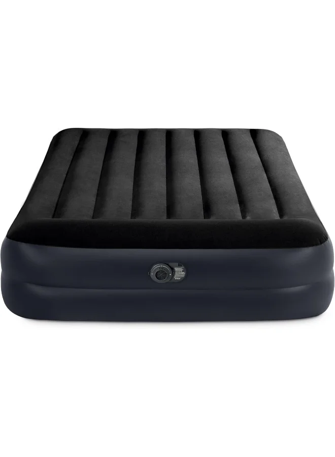Premium Inflatable Double Air Mattress with Built-in Electric Pump (Black, 203 x 152 x 42 cm) 88f1c