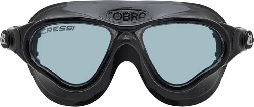 Premium Swim Goggles Anti-Fog UV Protection Wide Field View (Black, Adult) gamlq