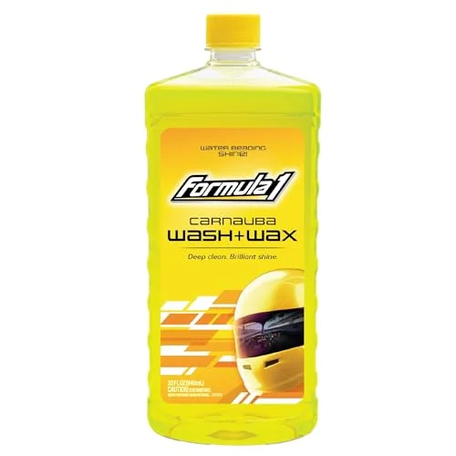 Premium Car Wash and Carnauba Wax 2-in-1 Cleaning Soap for Auto Detailing (946 mL) it7u3