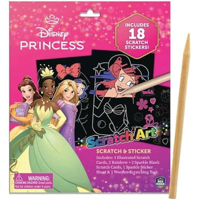 SKOODLE Scratch Art Drawing Board for Kids Princess Theme Creative Papercraft Activity Set (1 Set) jczf9