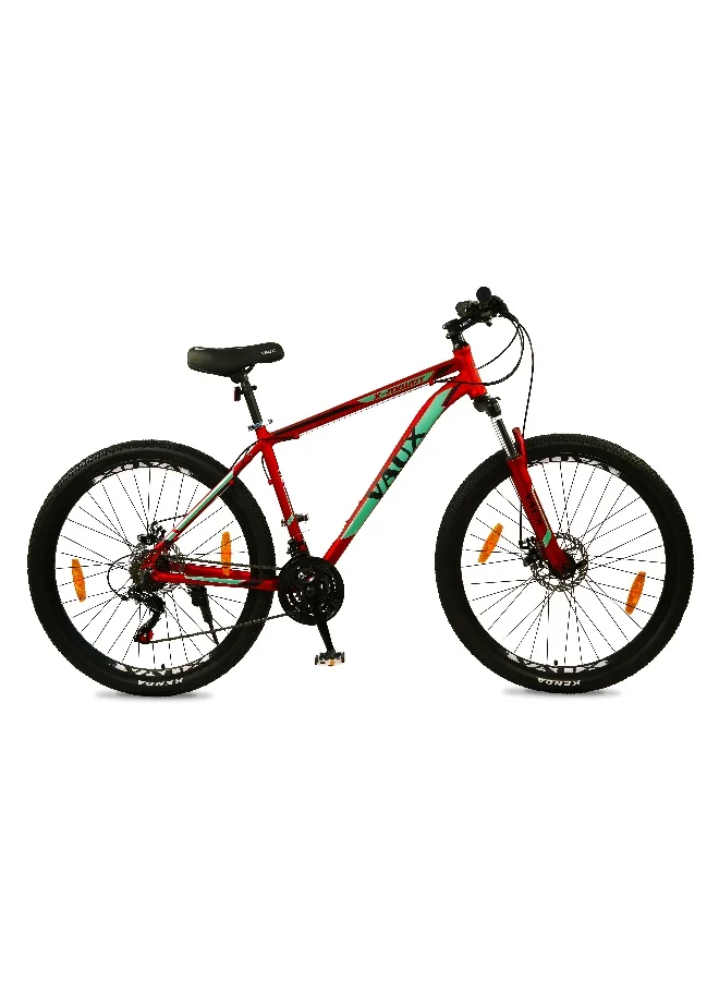 Vaux Mountain Bike 27.5-inch Aluminium Alloy Frame 21-Speed Multispeed Bicycle with Disc Brakes and Lockout Suspension for Adults omeoh