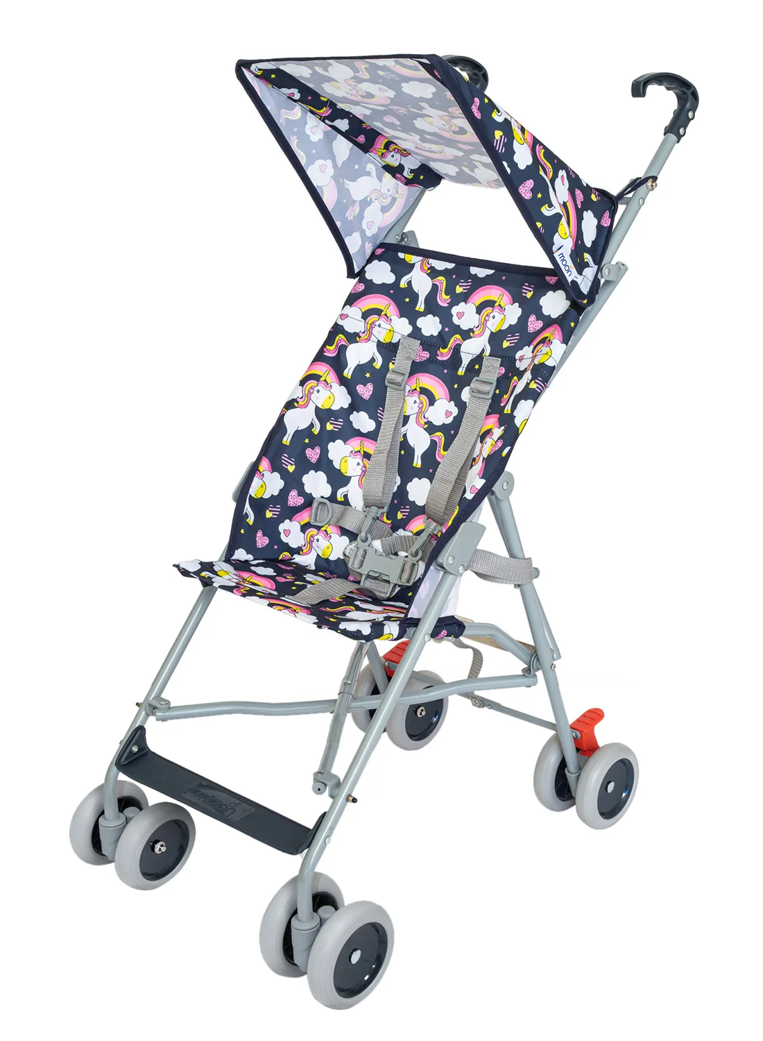Moon Lightweight Stroller for Infants and Toddlers (Printed Unicorn, 16 kg Capacity) uvczg