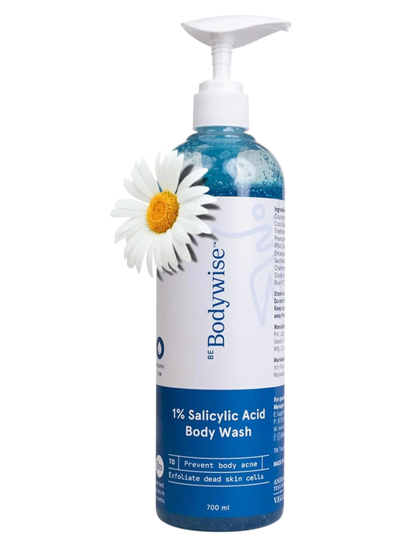 Be Bodywise 1% Salicylic Acid Body Wash Exfoliating Shower Gel for Smooth Skin (700 mL) omvd3