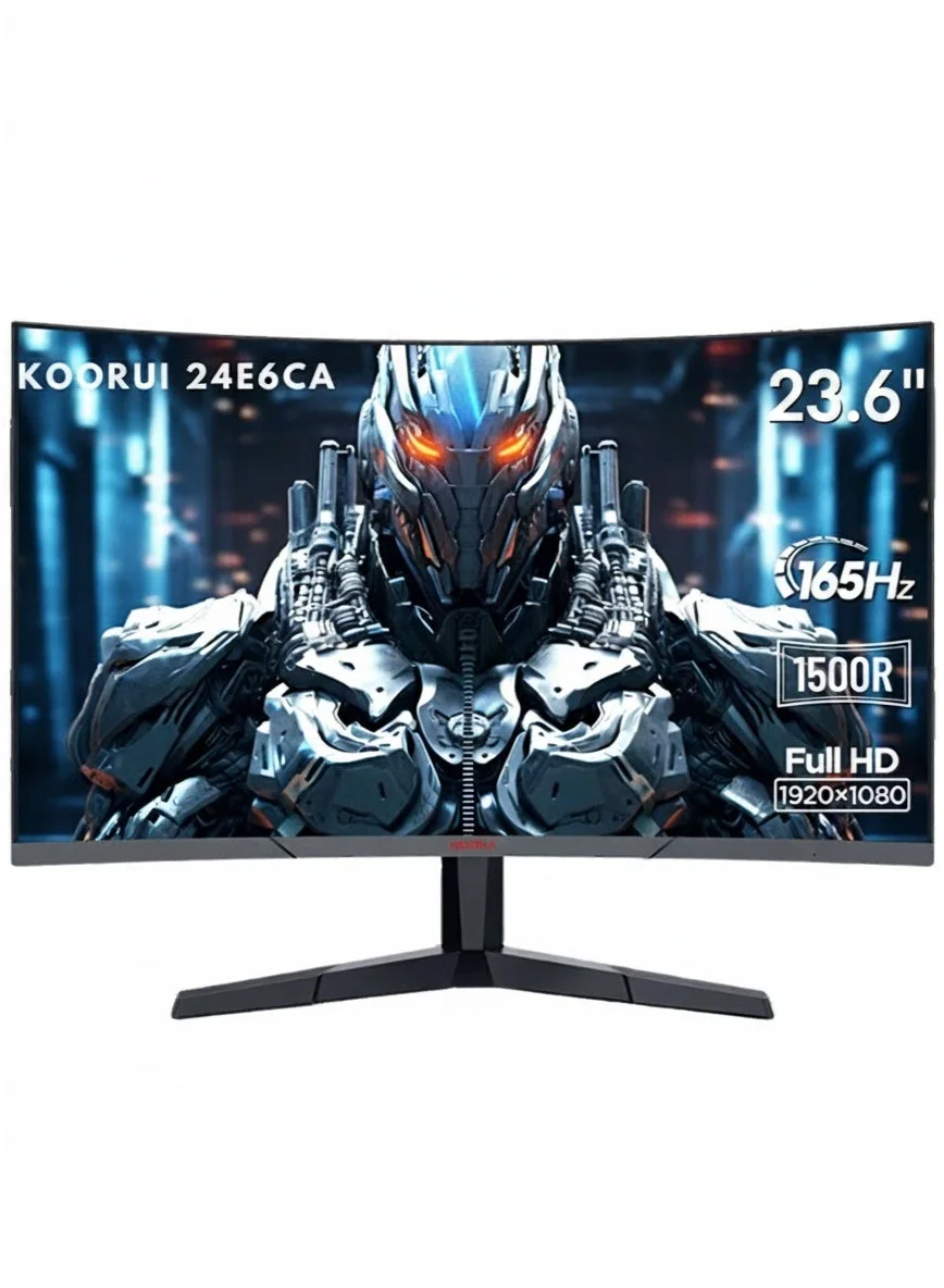 KOORUI 23.6-Inch Curved Gaming Monitor Full HD 165Hz 1ms Response Time (Black, 23.6-Inch) bjrjn