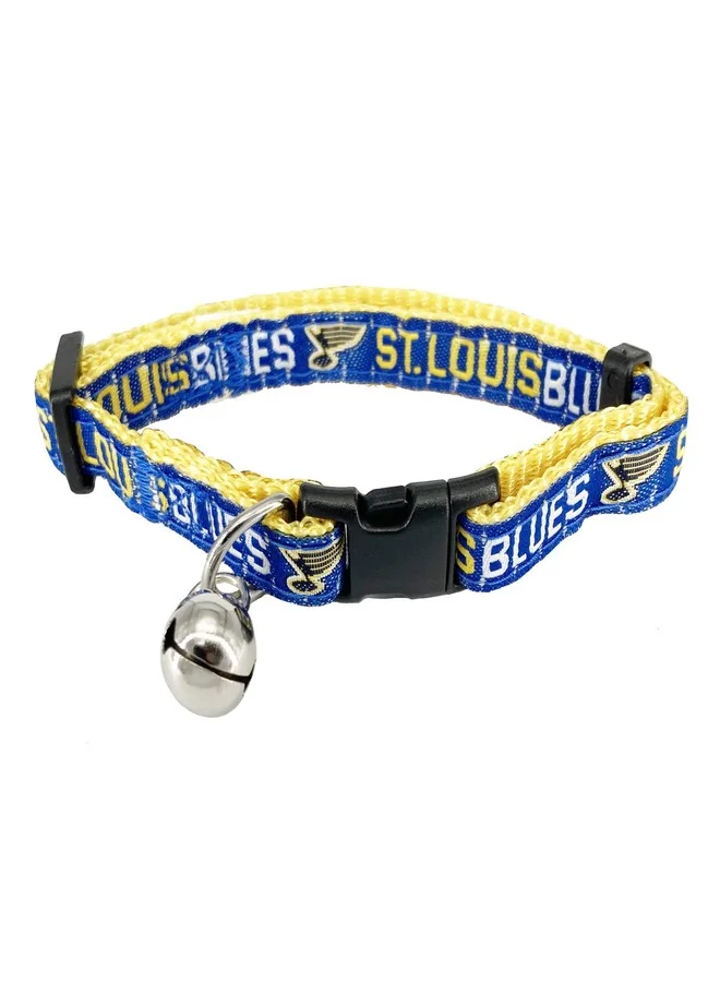 Premium Sports Team Cat Collar Adjustable Break-Away Design with Metal Jingle Bell (Blue, One Size) 6jz07