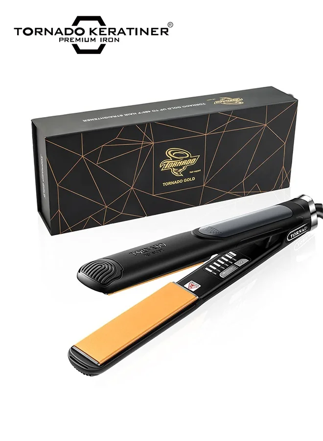 Tornado Keratiner 2-in-1 Ceramic Hair Straightener and Curler with 6 Adjustable Heat Settings (Professional Styling Tool) cq84w