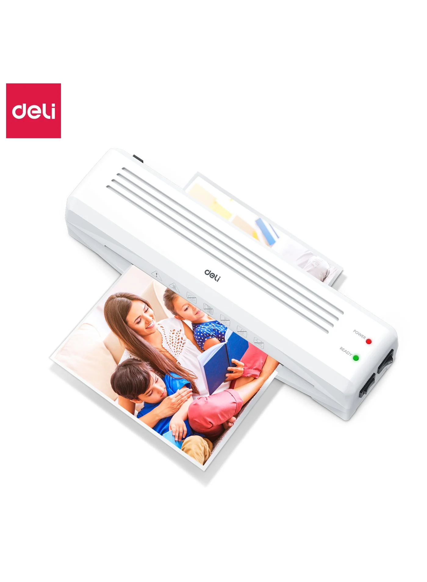 Deli Professional A4 Laminator Machine, Hot & Cold Lamination, Quick Warm-Up, Low Noise, 320mm/min Speed (A4 Size) 8reg3