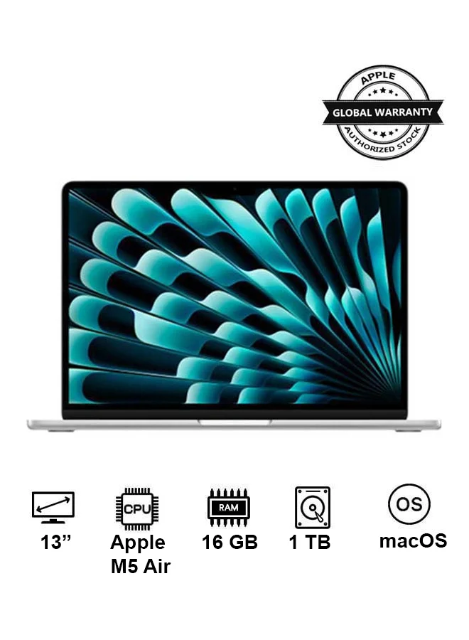 Premium Smart Laptop Air 13-Inch Display 16GB RAM 1TB SSD 10-Core CPU macOS (Silver, 13 Inch) hvcd3