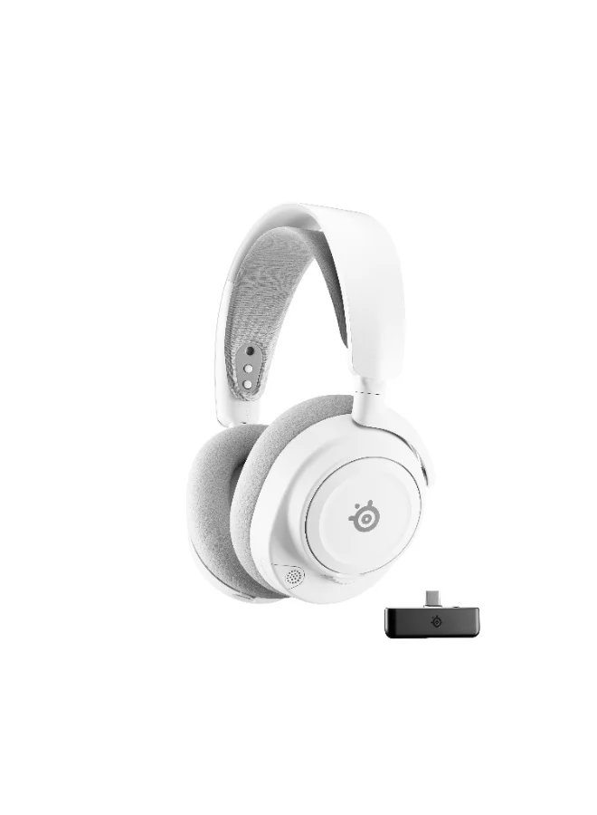 Premium Wireless Gaming Headset with Spatial Audio and Noise-Rejecting Microphone (White, Over-Ear) ta59e