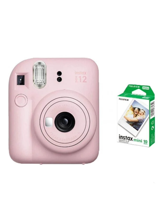 Instant Film Camera Compact Portable Photography Device with 10 Sheets Film (Blossom Pink) bo1z9