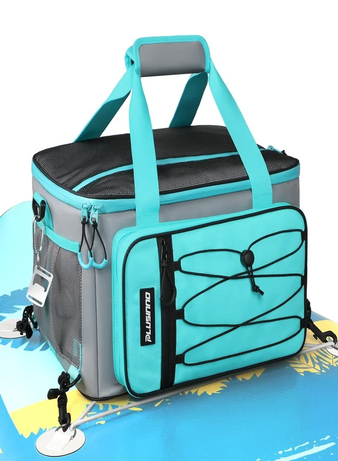 PLUSINNO Waterproof Paddle Board Cooler Bag, Durable PVC SUP Storage with TPU Zipper, Insulated Deck Cooler for Kayaking and Beach (42-Can Capacity) w2s5f