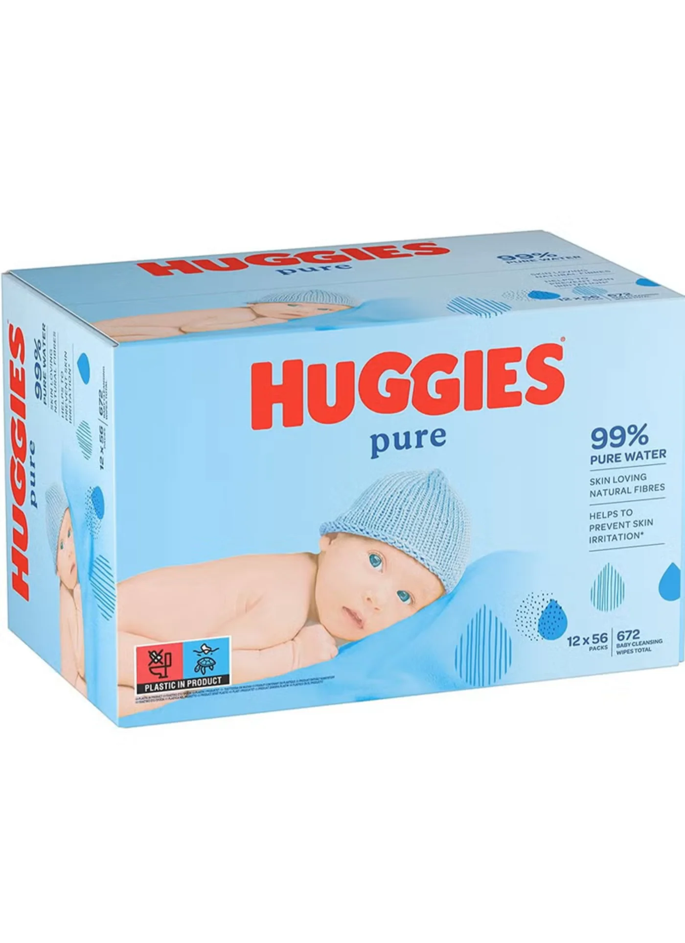 Premium Water-Based Baby Wipes (12 Packs x 56 Count, 672 Total Wipes) i6e2r