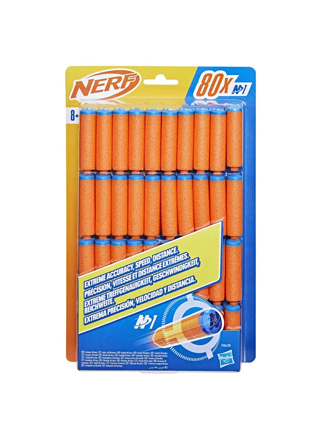 Foam Dart Refill Pack for N-Series Blasters (80 Pieces, High-Precision Plastic) a9g6h