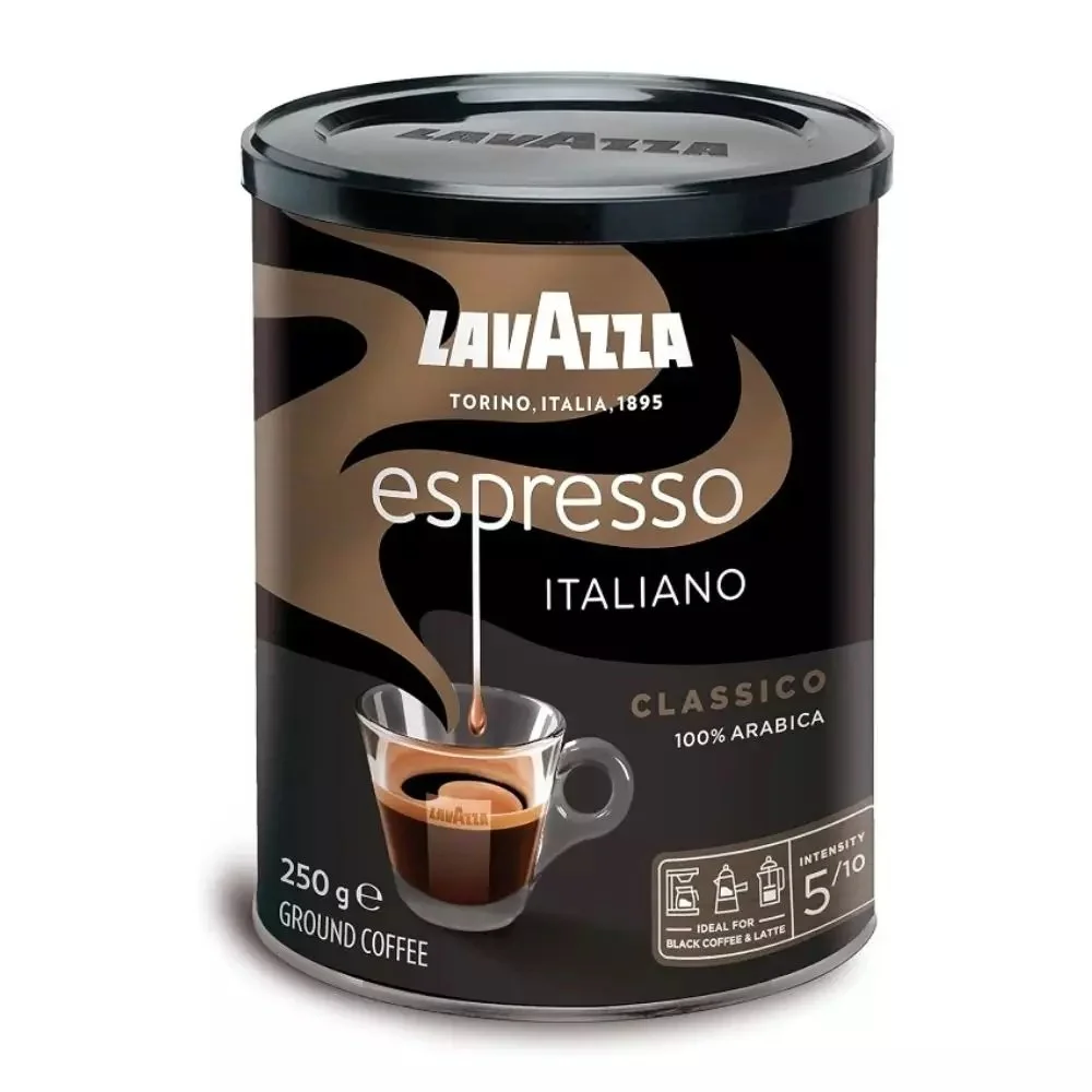 Espresso Italiano Classic Ground Coffee Premium Arabica Blend (Medium Roast, 250g) am47y