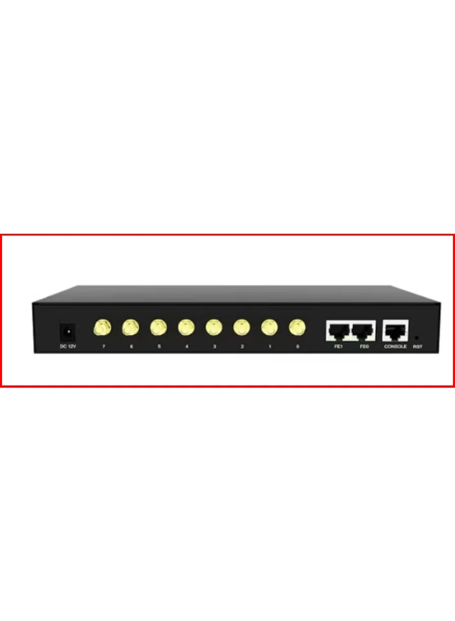Dinstar UC2000-VE-8T-B VoIP Gateway 8-LTE Channel Business Communication System h7vcu